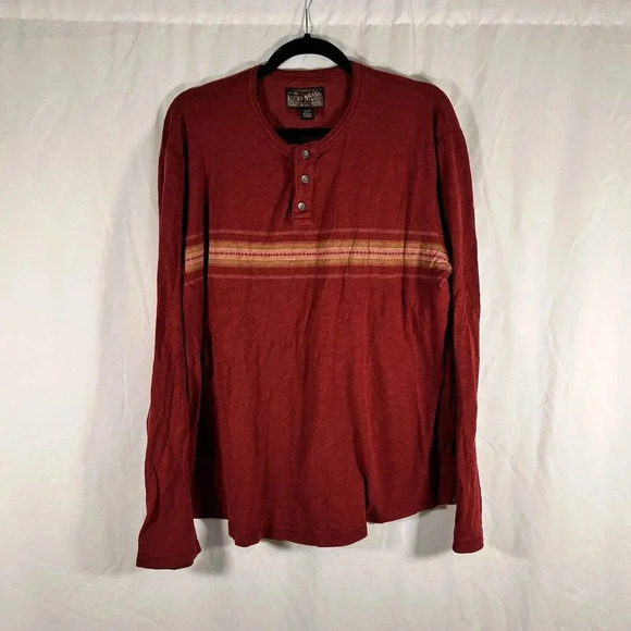 Lucky Brand Sweater Men's XL Burgundy Crew Neck Long Sleeve 100% Cotton - Picture 1 of 8